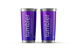 Stainless Thermos Tumbler Mockup