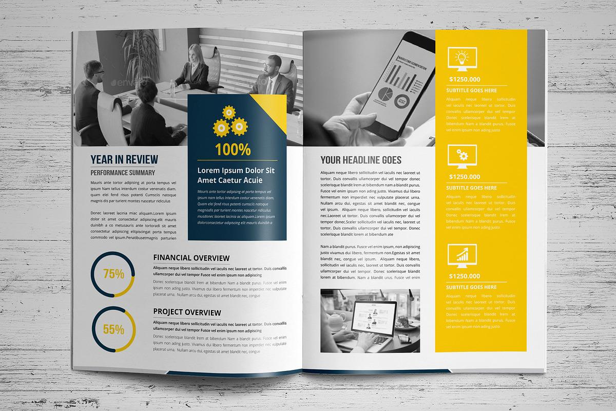 Annual Report Template V10, a Brochure Template by JanySultana (Photo 6 of 18)