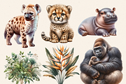 SAFARI JUNGLE ANIMALS CLIPART PACK, an Animal Illustration by Daring Digies (Thumbnail 6 of 10)