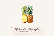 Watercolor Pineapples, a Food Illustration by PeDe Designs (Thumbnail 5 of 5)