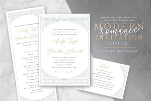 Modern Romance Invitation Suite