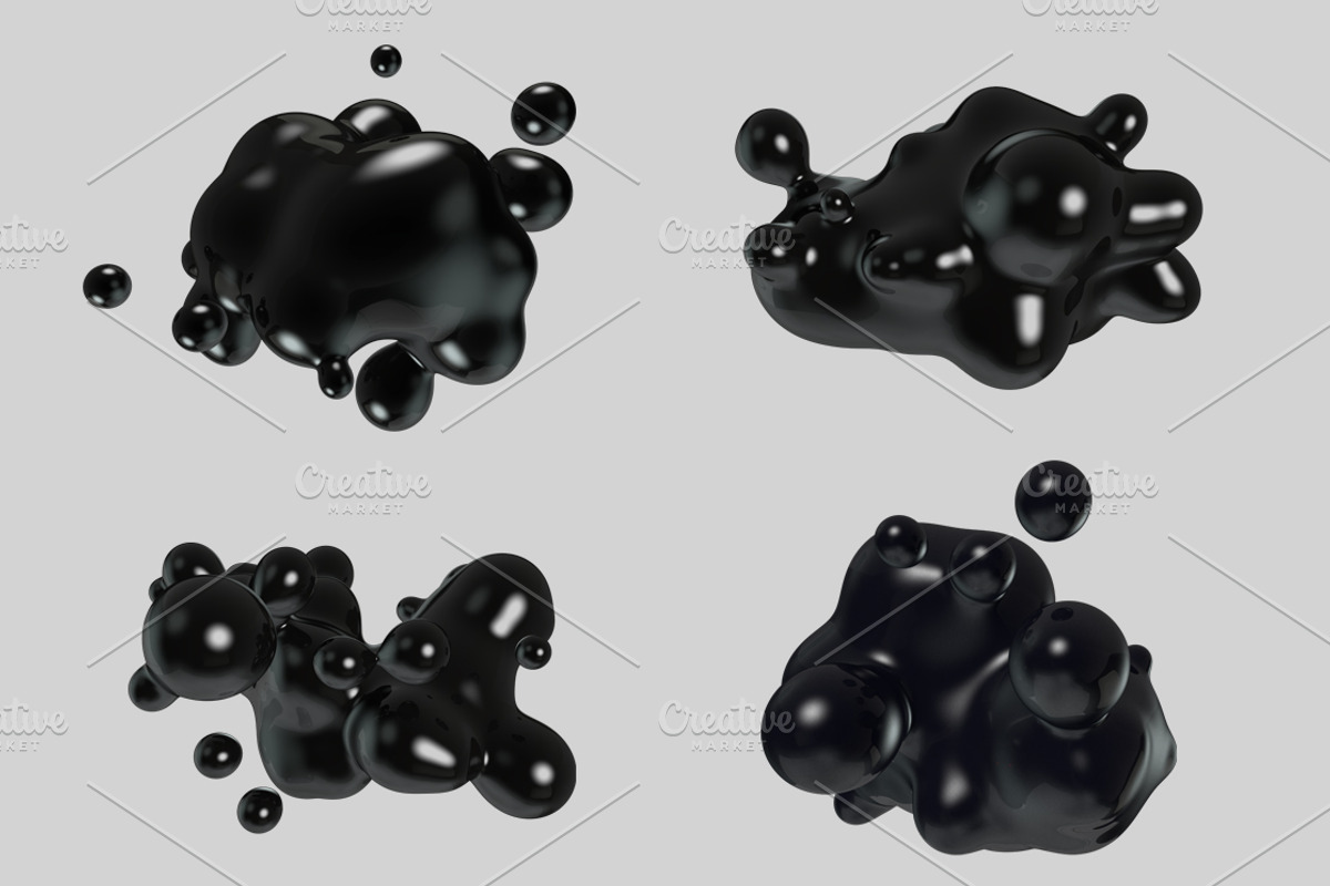 3d metaballs - 2 part, an Object Graphic by ghost friend's shop (Photo 2 of 3)