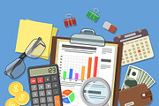 Tax, Auditing and Test Themes, a Finance Illustration by TAlex (Thumbnail 3 of 7)