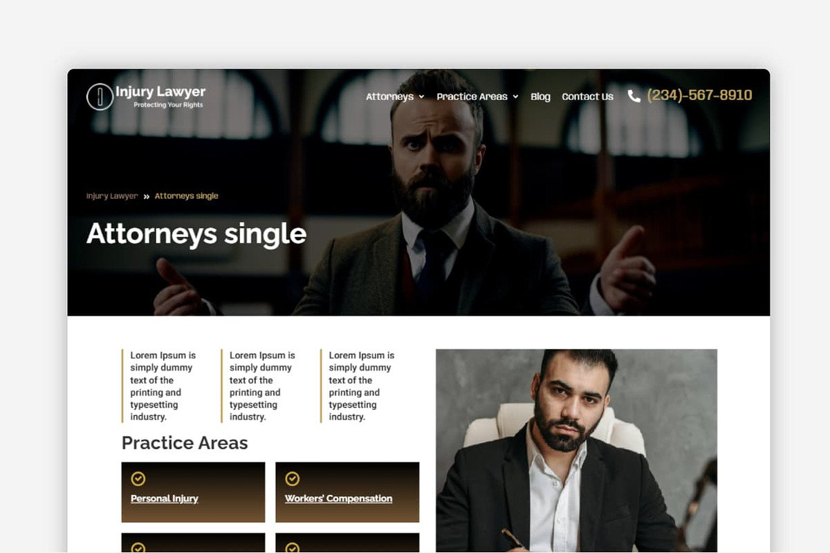 Injury Lawyer WordPress Theme, a WordPress Template by Your Theme Shop (Photo 2 of 9)