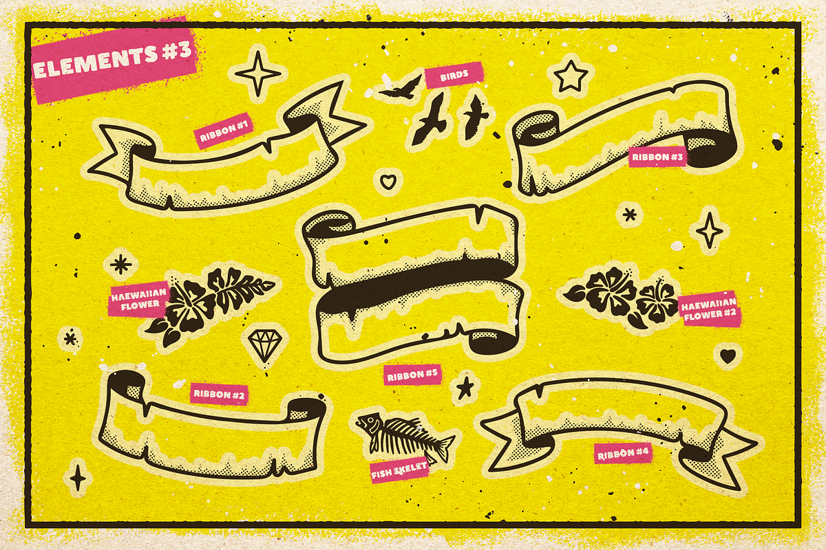 Old School Illustration Set, an Object Illustration by Vintage Voyage Supply (Photo 13 of 14)