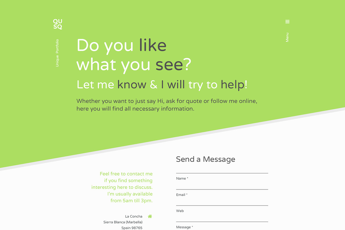 Qusq HTML - Colorful Portfolio, a Websites & App Template by IshYoBoy (Photo 14 of 15)