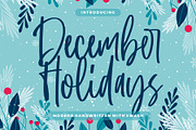 December Holidays, a Script Font by Good Java Studio (Thumbnail 1 of 8)