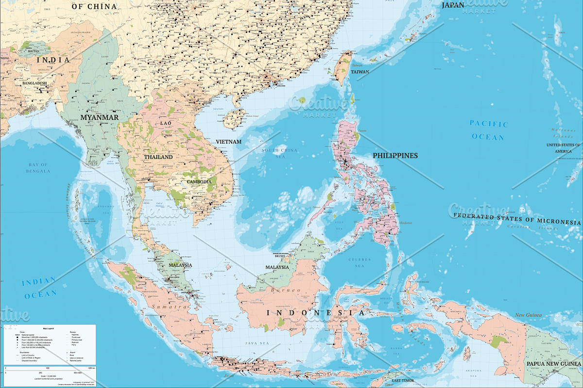 Political Map of South East Asia, an Education Illustration by Cartorical (Photo 4 of 10)