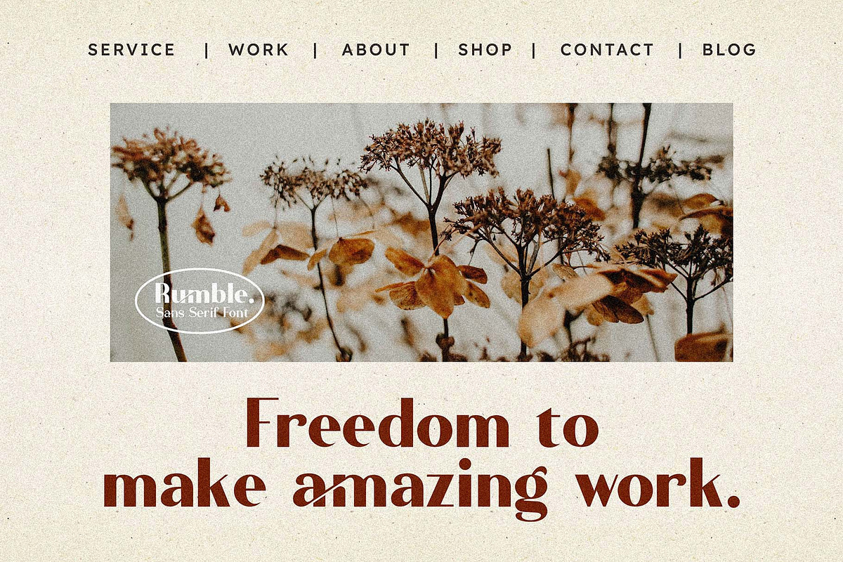 Rumble//Elegant Typeface preview 6
