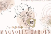 Magnolia Line Art collection, a Texture Illustration by Tiana Geo (Thumbnail 1 of 16)
