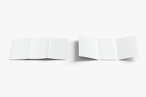 2 White Unfolded Booklets 3D Model