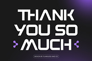 Reano - Futuristic Display Font, a Sans Serif Font by Flawless And Co (Thumbnail 10 of 10)