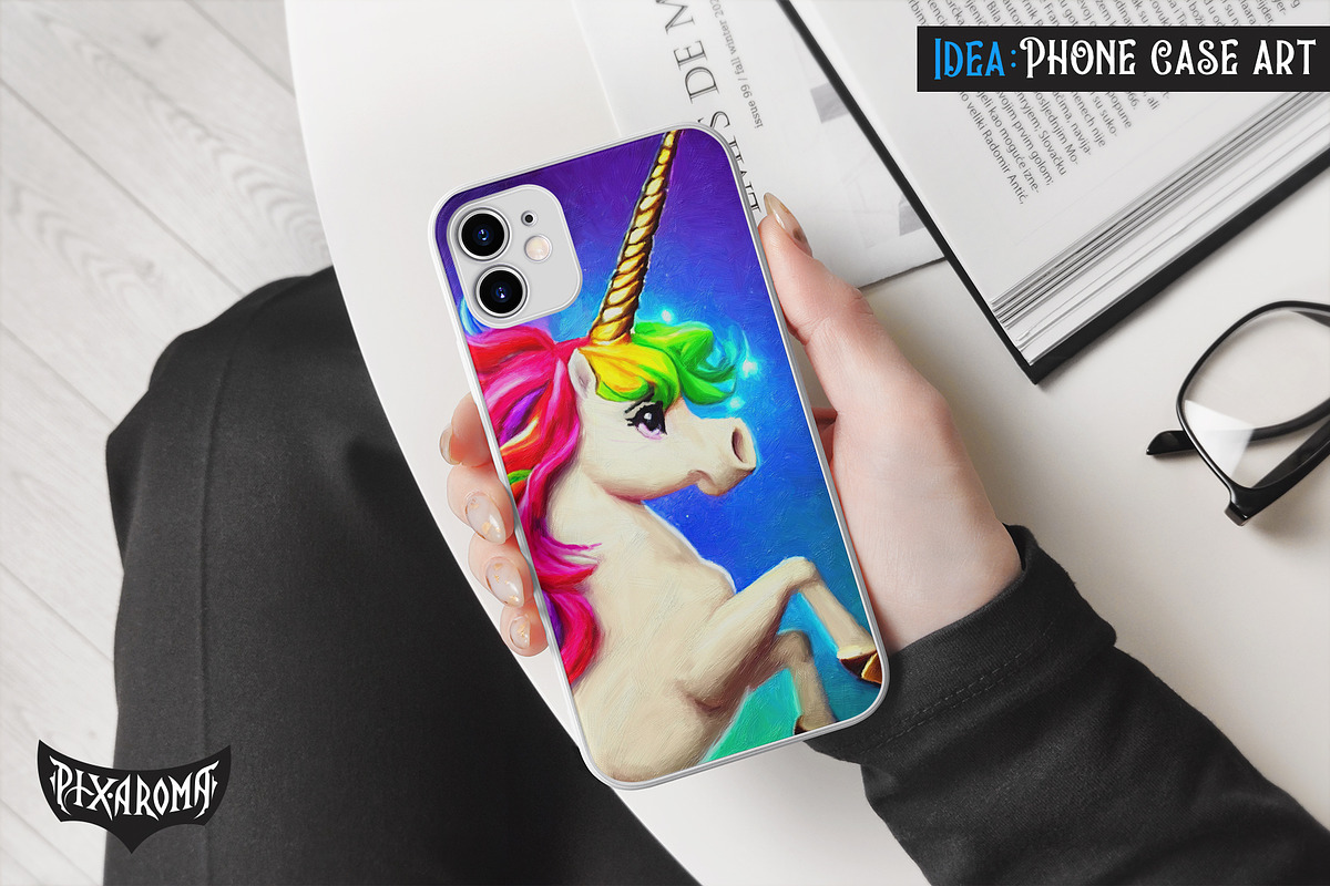Unicorn Oil Paintings, an Animal Illustration by pixaroma (Photo 8 of 9)