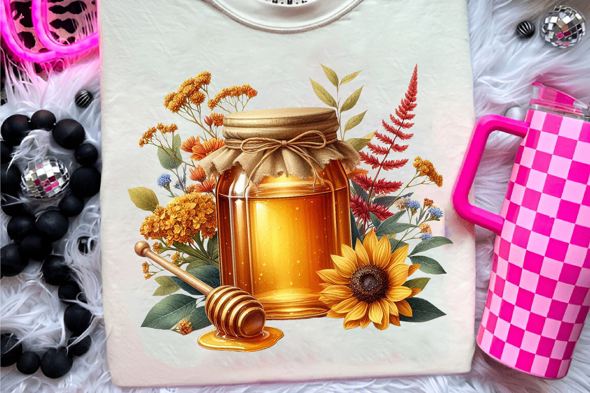 Watercolor Autumn Bees Garden Clipar, an Illustration by CreationArt (Photo 9 of 9)