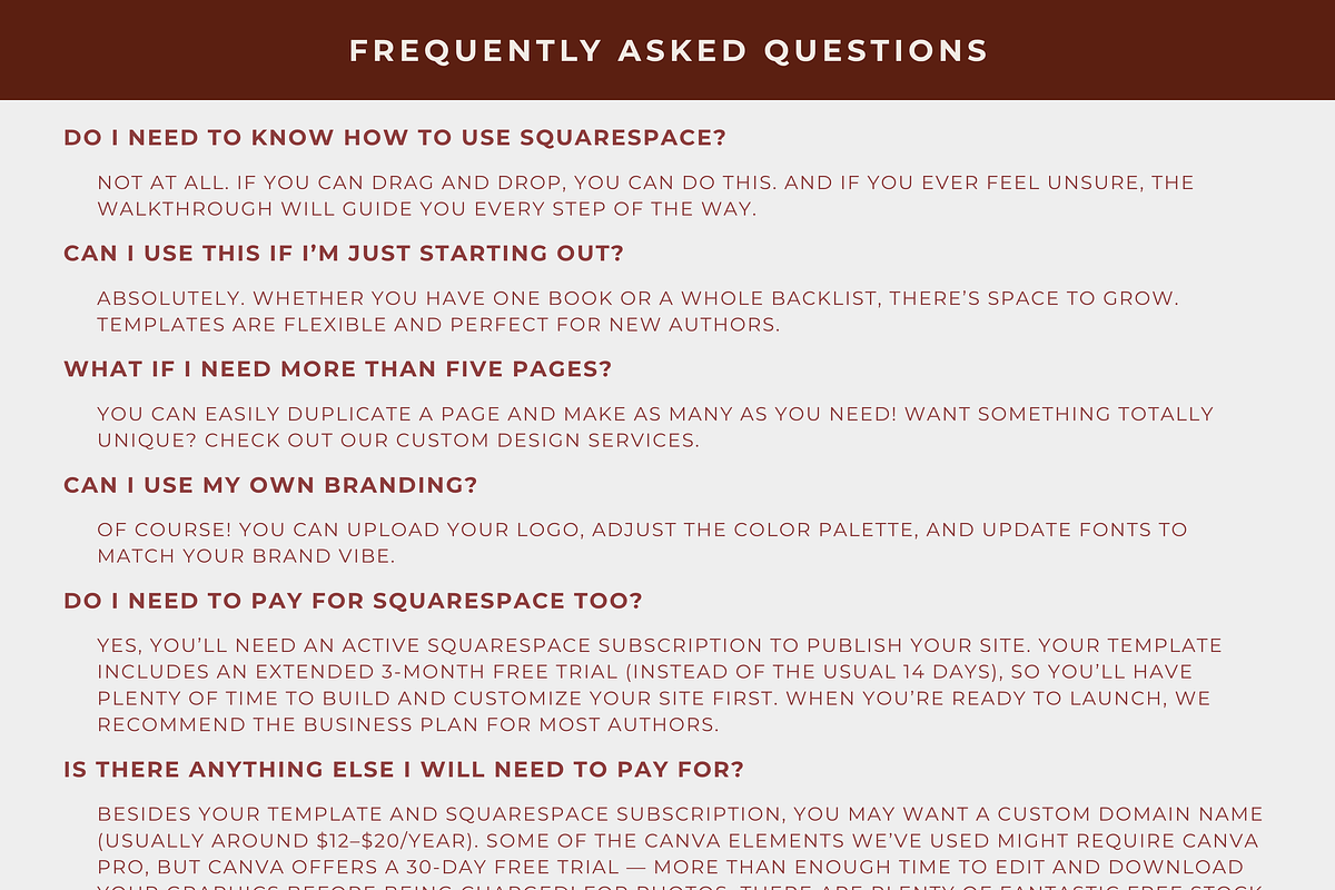 Squarespace Author Website Template, a Squarespace Template by Billie Grace Studio (Photo 8 of 8)