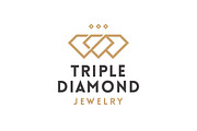 Triple Diamond Jewelry Logo, a Branding & Logo Template by Mauro Bertolino (Thumbnail 1 of 3)