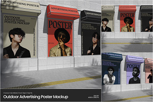 Outdoor Advertising Poster Mockup, an Advertising Mockup by Permadi Creative