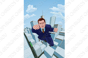 Super Hero Business Man Superhero, a Person Illustration by Christos Georghiou