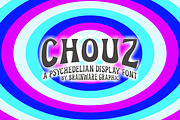 CHOUZ - A Psychedelian Font, a Sans Serif Font by Brainware Graphic (Thumbnail 1 of 5)