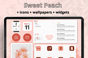 Sweet Peach iPad and iPhone Theme, a Wallpaper Graphic by BeeRubby (Thumbnail 4 of 8)