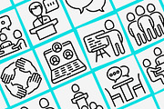 Meeting | 16 Thin Line Icons, an Outline Icon by Alex Blogoodf (Thumbnail 9 of 15)