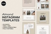 Almond Instagram Templates, a Social Media Template by denofdreamers (Thumbnail 1 of 6)