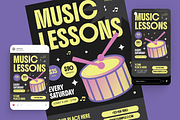 Music Lesson Flyer Set, a Flyer Template by Annora Studio (Thumbnail 5 of 6)