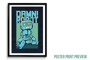 Damn! Robot Illustration