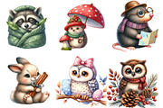 Woodland Cute Little Animal Clipart, an Illustration by Watercolor design (Thumbnail 4 of 4)