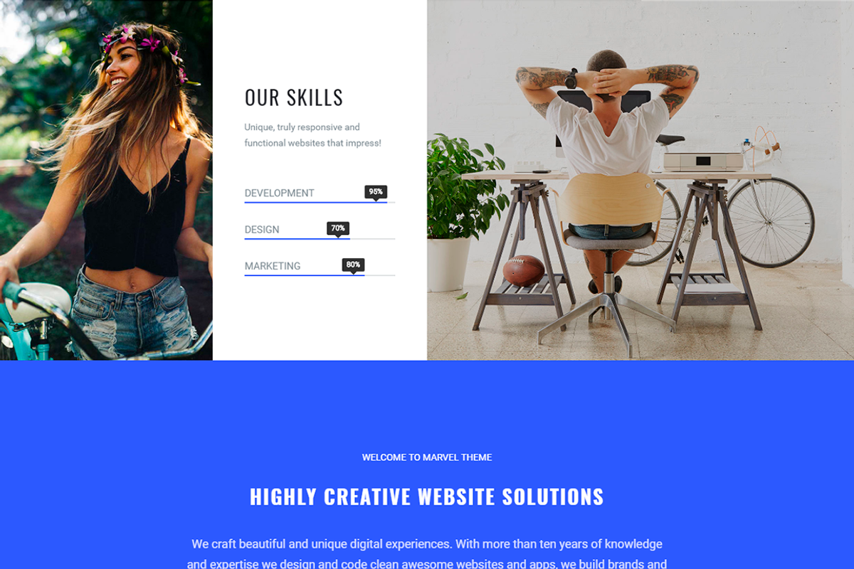 Marvel Vertical Menu WordPress Theme, a WordPress Template by Visualmodo