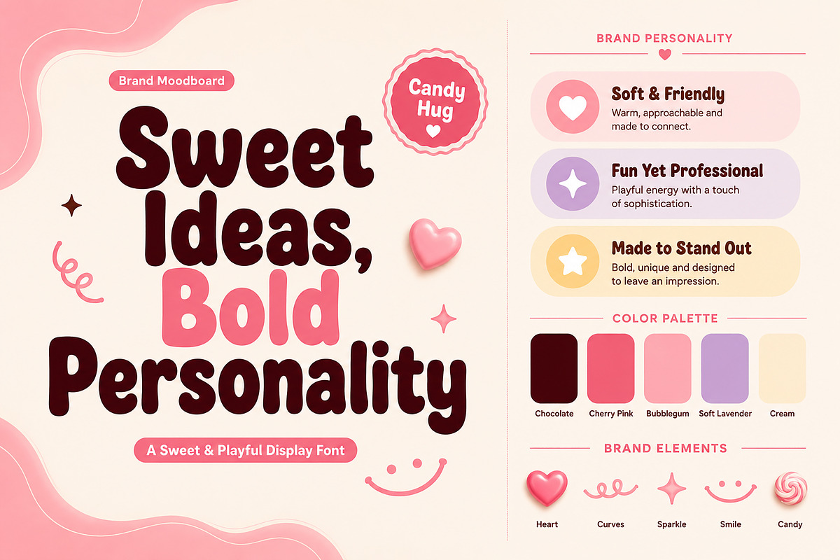 Candy Hug – Playful Display Font, a Slab Serif Font by Wow Magic (Photo 3 of 4)