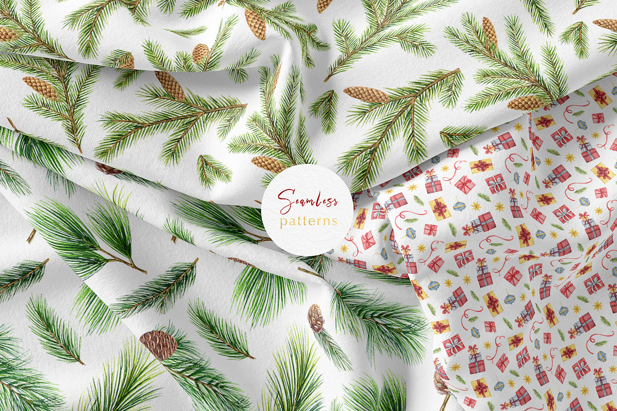 Christmas Watercolor collection, an Animal Illustration by Elena Medvedeva (Photo 13 of 15)