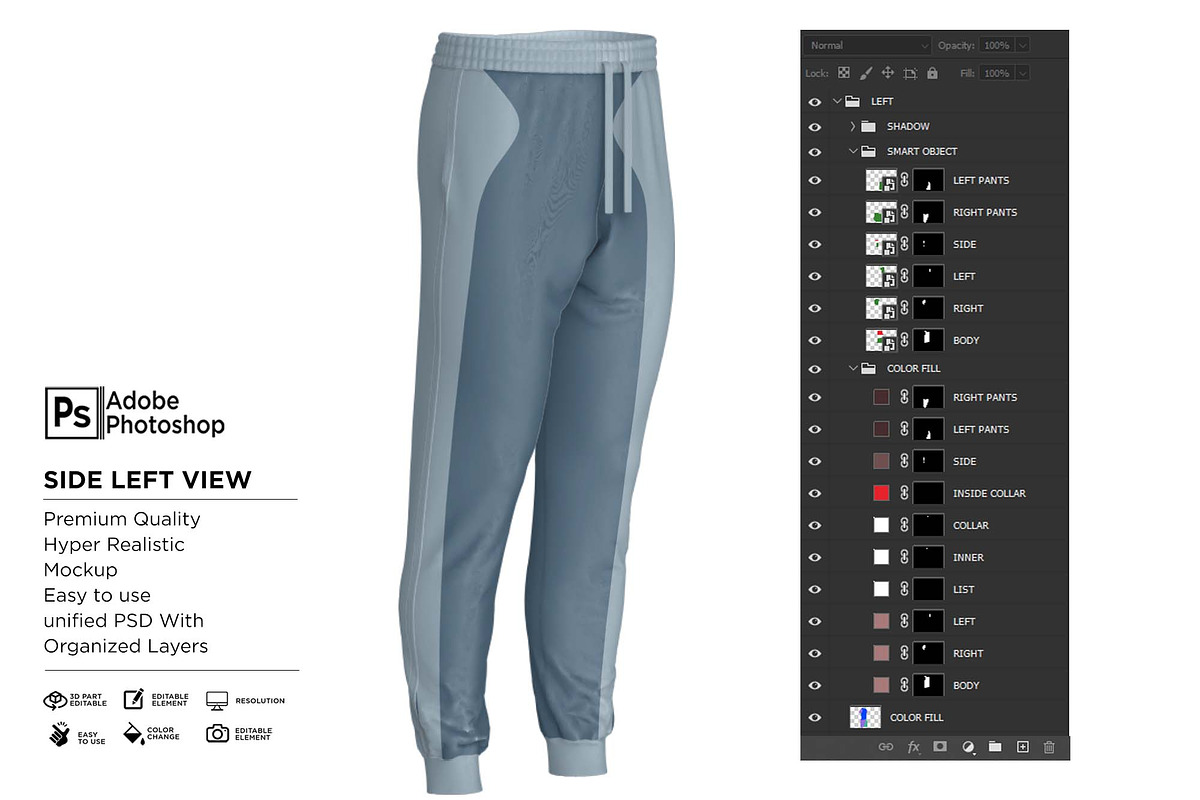 Jogger Pants Sport Mockup, a Shirt Mockup by Nanggroe Scripting (Photo 9 of 9)