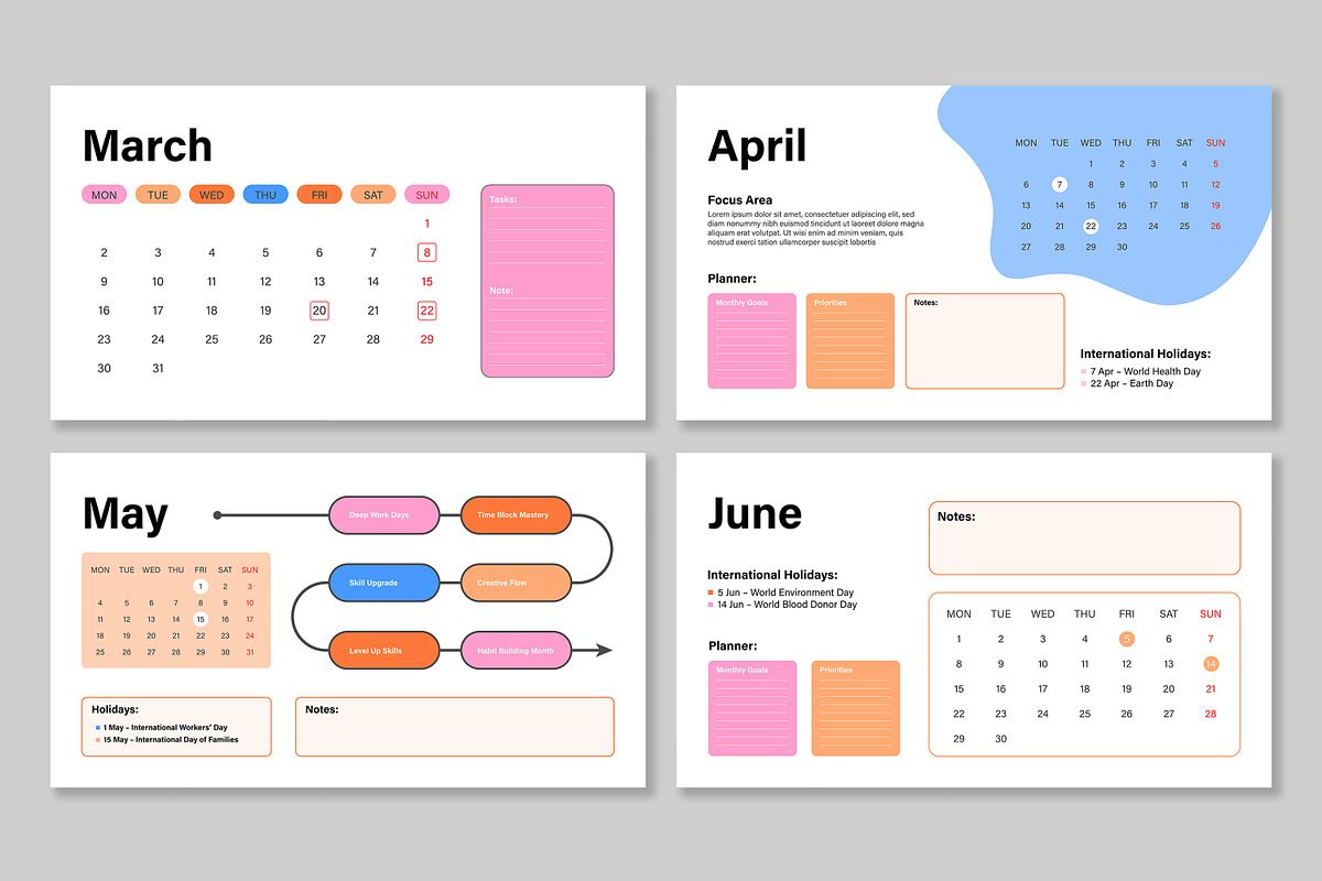 Calendar Infographic, a Presentation Template by Mighty-Slide (Photo 3 of 7)