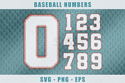 Baseball Numbers Font. SVG, PNG, an Object Graphic by MockupsBox (Thumbnail 1 of 11)