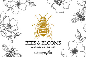 Bees & Blooms - Honeybees And Roses