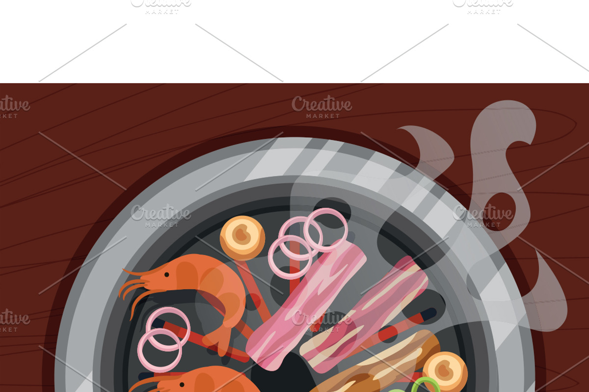 Hand Drawn Korean BBQ Illustration, a Food Illustration by MISS CHATZ (Photo 3 of 3)