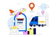 10 World Postal Day Illustration, a Person Illustration by denayunebgt (Thumbnail 4 of 4)