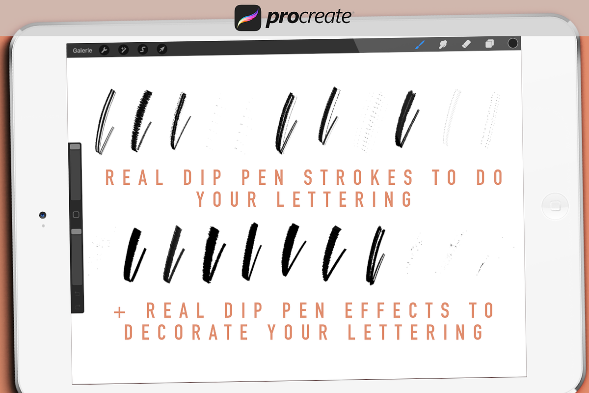 Ruling Pen Brushpack for Procreate, a Brush Add-On by Studio FabianFischer (Photo 2 of 6)