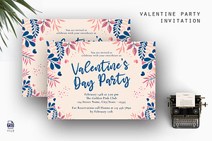Valentine Party Invitation, an Invitation Template by AQR Studio