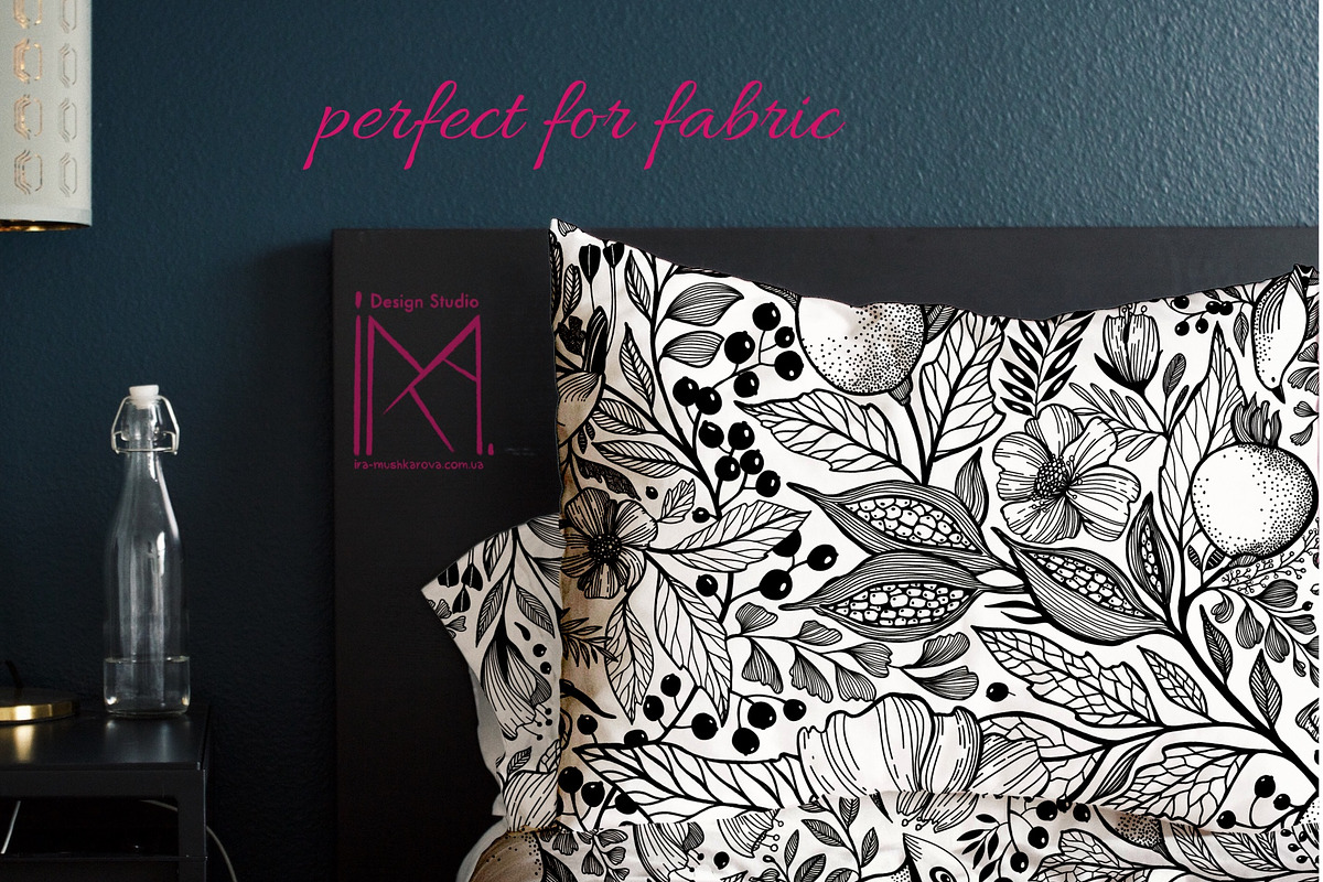 Endless Garden. Black&White pattern, a Pattern Graphic by Marta & Livonka (Photo 6 of 9)