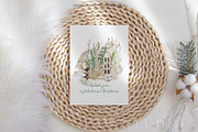 Christmas Boho Cards Bouquets Wreath, an Illustration by PawGraphic (Thumbnail 8 of 10)