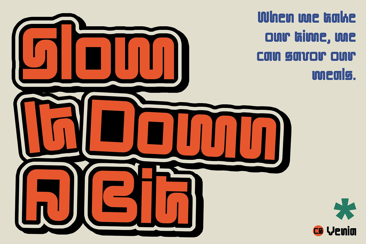 CS Venia – Retro Font, a Sans Serif Font by Craft Supply Co. (Photo 3 of 8)