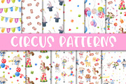 Watercolor Circus Animals Clipart, an Animal Illustration by the_myro (Thumbnail 16 of 16)