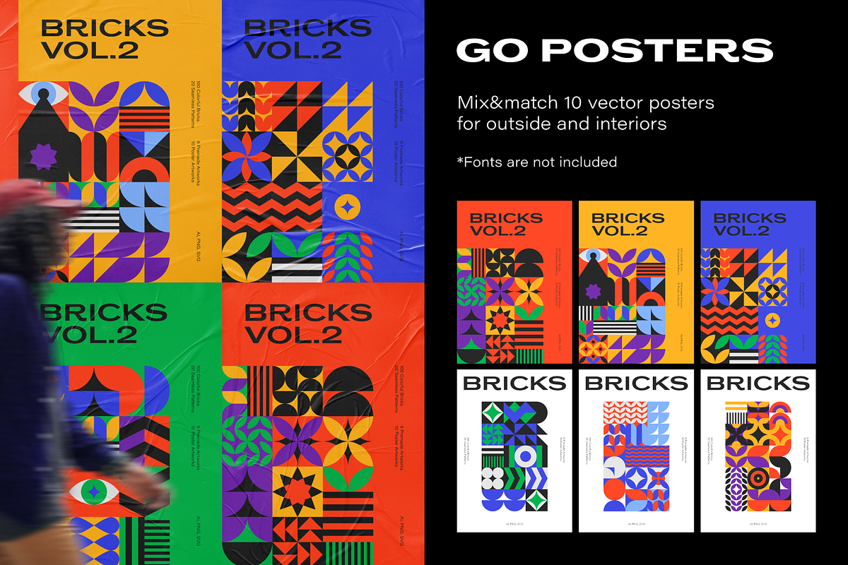 BRICKS VOL2 Patterns Collection, a Pattern Graphic by Katedsgn (Photo 5 of 11)