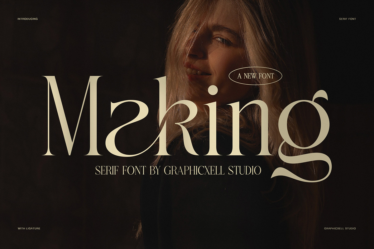 Making Modern Elegant Serif Font, a Serif Font by Graphicxell (Photo 1 of 8)
