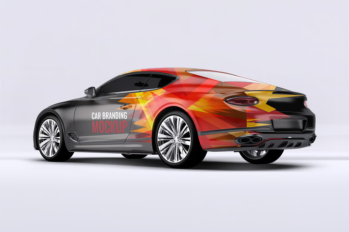 Bentley Continental Car Mock-Up, an Advertising Mockup by Se٧enStudio (Photo 3 of 3)