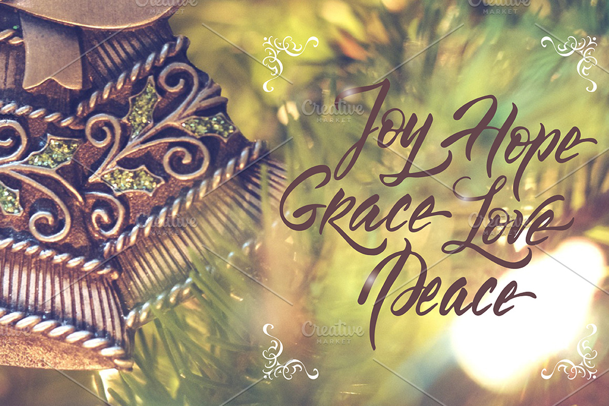 6 Christmas cards and lettering, a Card Template by Quetzal Art (Photo 7 of 8)