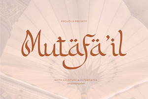 Mutafa’il | Arabic Style Typeface, a Script Font by gracetype_studio