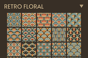 Retro Floral Seamless Patterns